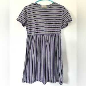 urban outfitters Striped Purple and White mini Dress casual skater